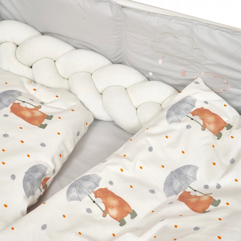 Постільний комплект 7 ел Twins Fluffy Puffy 4076-TFP-10U, Umbrella grey